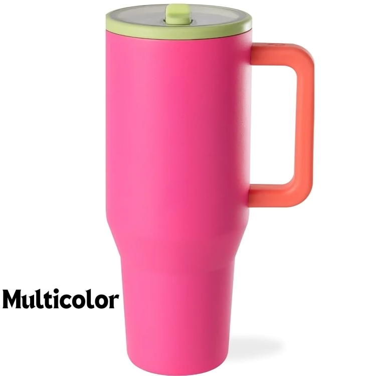 HydroMax™ | Isolierter 40-oz-Trinkbecher mit Griff und ausklappbarem Gummistrohhalm