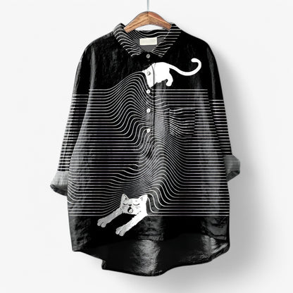 Jane | Hemd mit grafischem Druck – stilvoll und auffällig