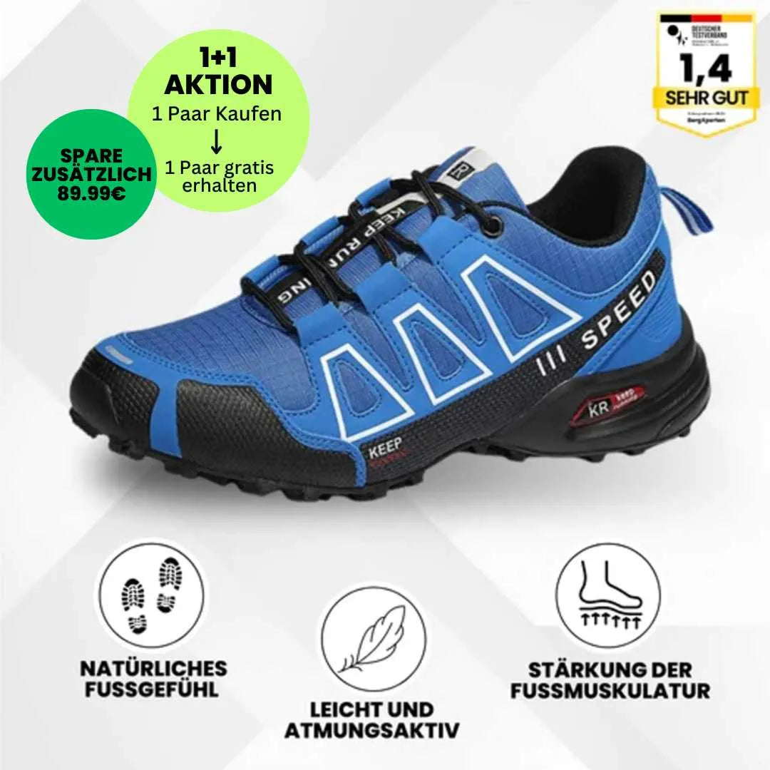 OrthoTrekking - ergonomische schmerzlindernde Trekking u.- Wanderschuhe - (1+1  Gratis)