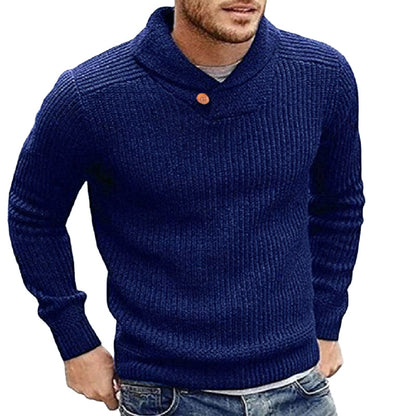 Einfarbiger Herren Strickpullover – Adrian