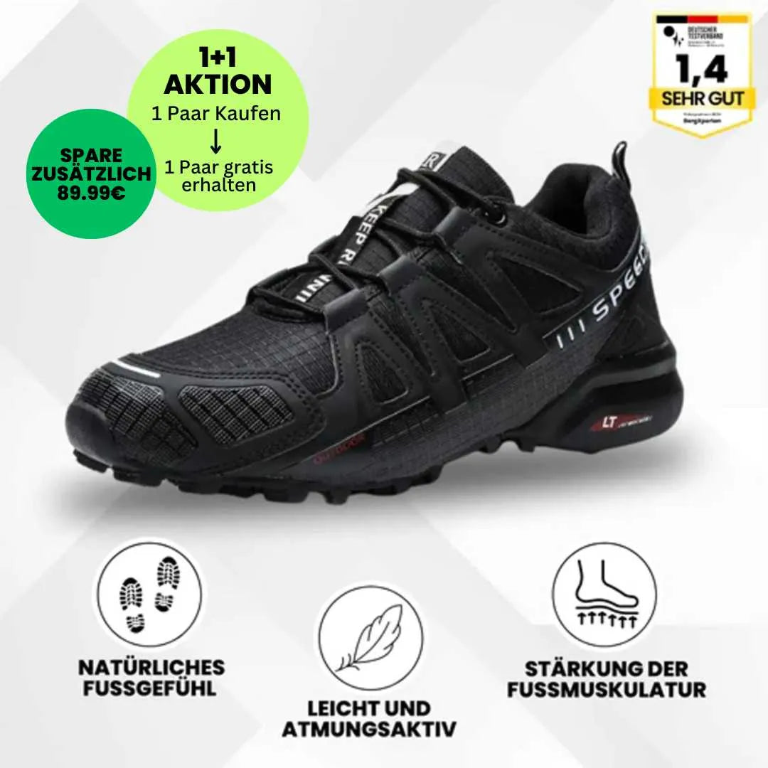 OrthoTrekking - ergonomische schmerzlindernde Trekking u.- Wanderschuhe - (1+1  Gratis)