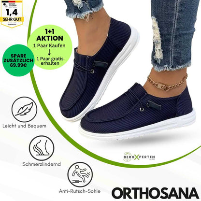 OrthoSana - orthopädische schmerzlindernde Freizeitschuhe für Damen - Sonderaktion 1+1 Gratis