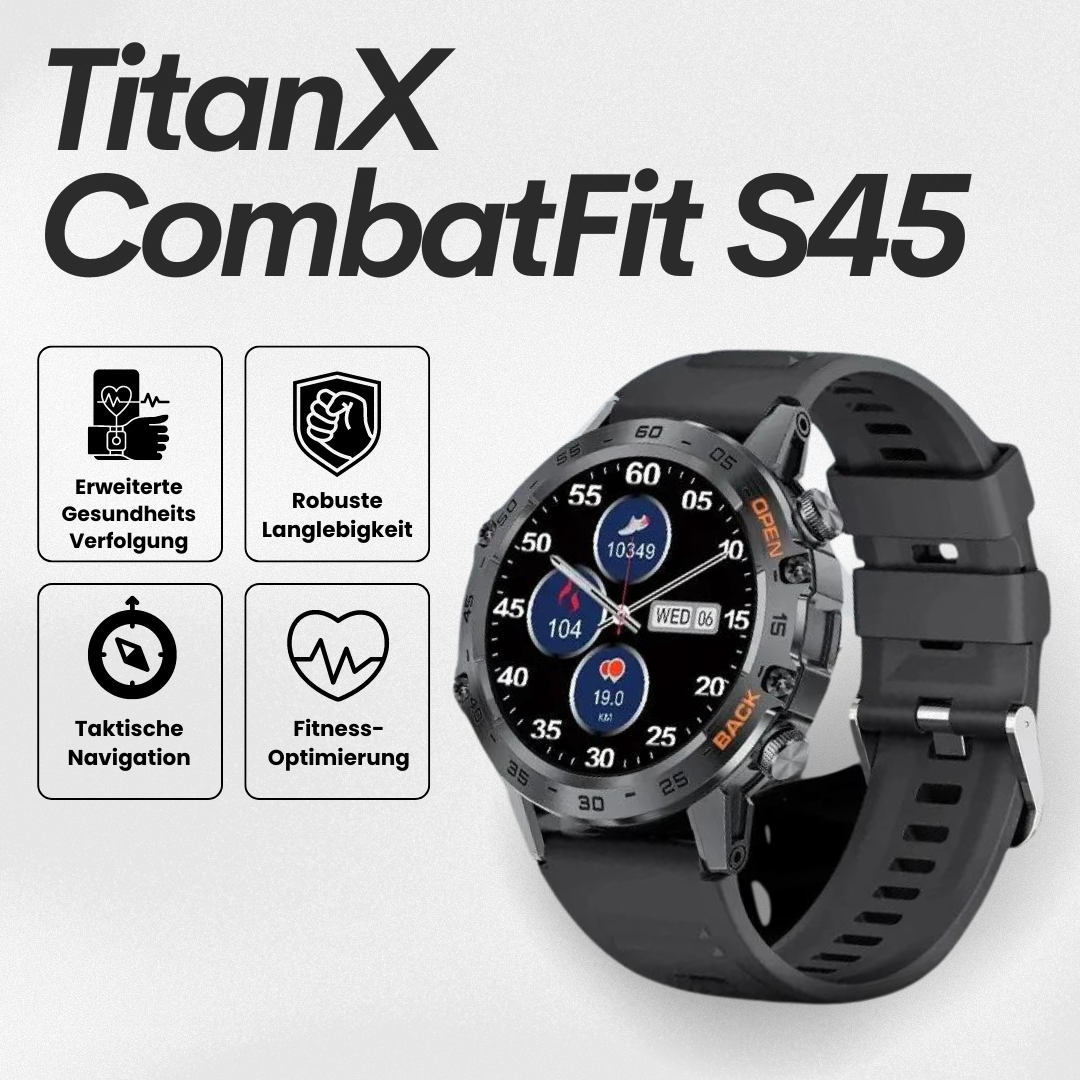 TitanX CombatFit S45 - Smarte Uhr (2024)