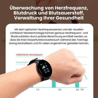 HealthFit - Gesundheits u.-Fitness-Smartwatch (2025) - Sonderaktion 1+1 Gratis