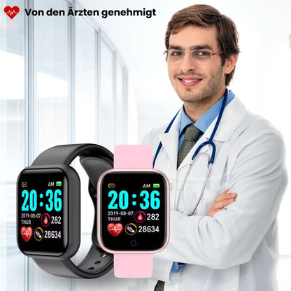 FitLife - Gesundheits u.-Fitness -Smartwatch (2025) - Sonderaktion 1+1 Gratis