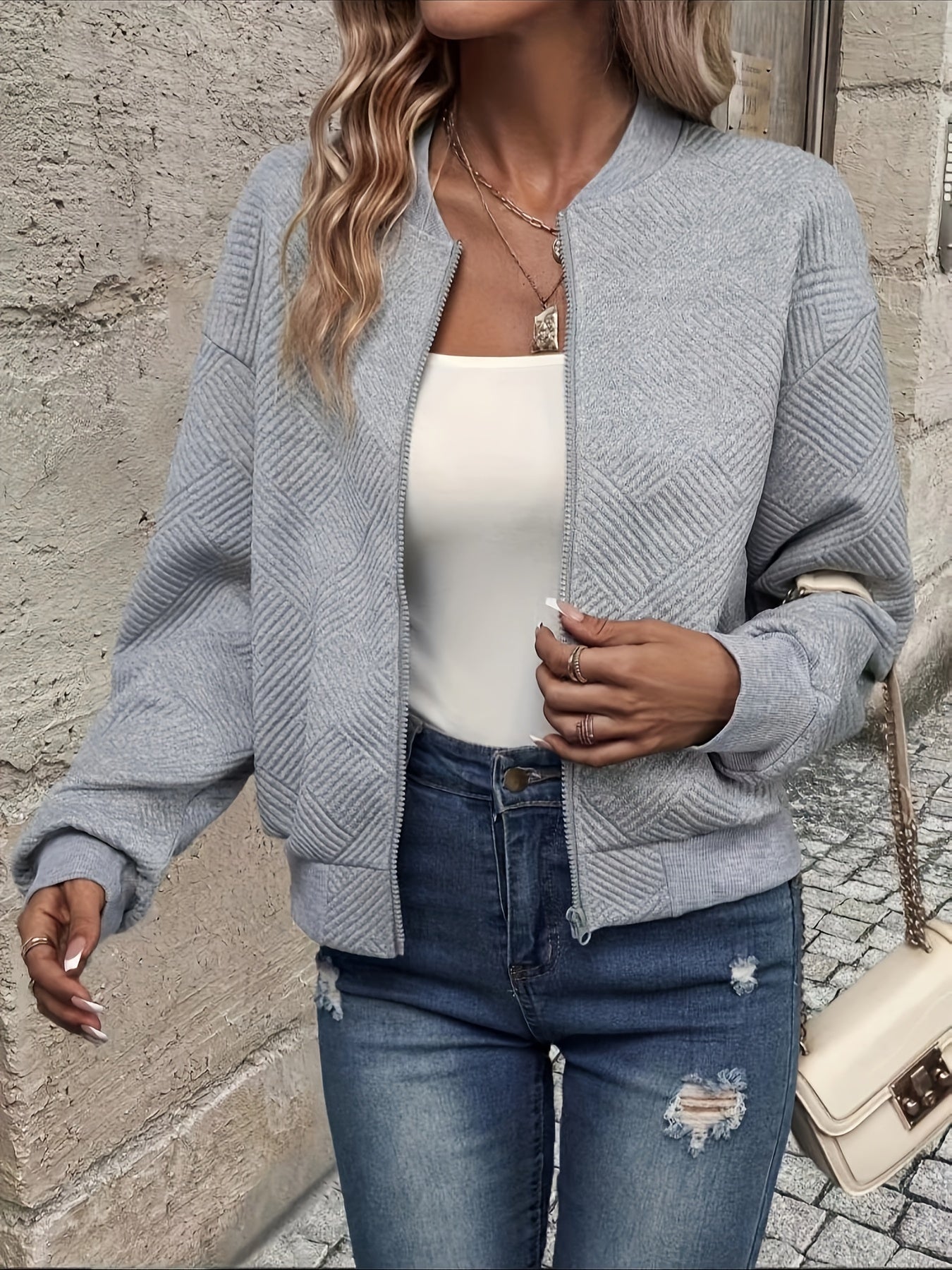 Stilvolle Damen Zip-Up-Jacke – Rivka