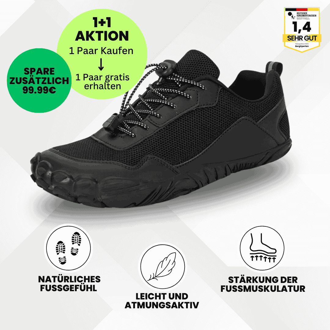 EarthWalk - orthopädischer & wasserdichter Barfußschuh für Herbst und Winter - Sonderaktion 1+1 Gratis
