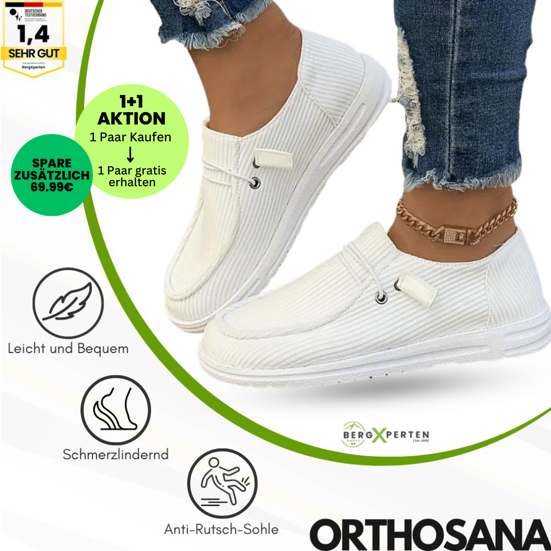 OrthoSana - orthopädische schmerzlindernde Freizeitschuhe für Damen - Sonderaktion 1+1 Gratis