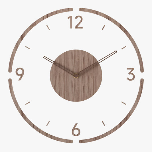 Nordische Stille | 14 Zoll Massivholz Wanduhren - Fügt Eleganz zu jedem Raum hinzu