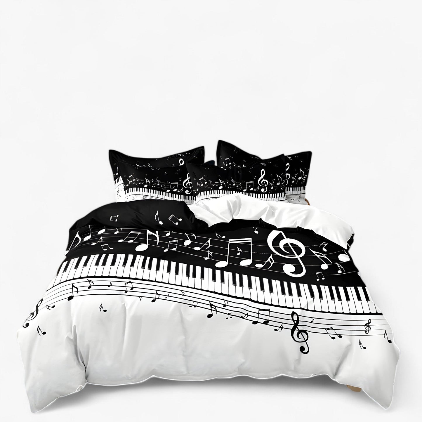 Luxe Layers - Muziek Piano Notitie Dekbedovertrek Beddengoed Set