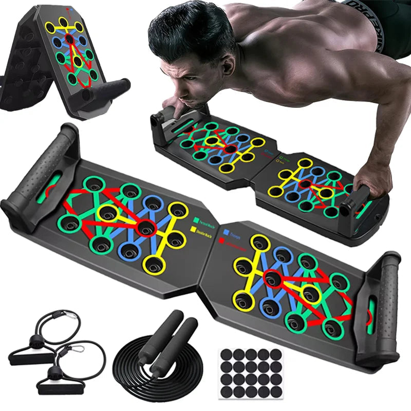 FlexBoard™ - Multifunktionales, zusammenklappbares Push-up-Board-Set