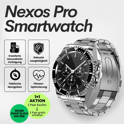 Nexos Pro Smartwatch - Unzerstörbare Militär-Gesundheitsuhr (2025) - Sonderaktion 1+1 Gratis