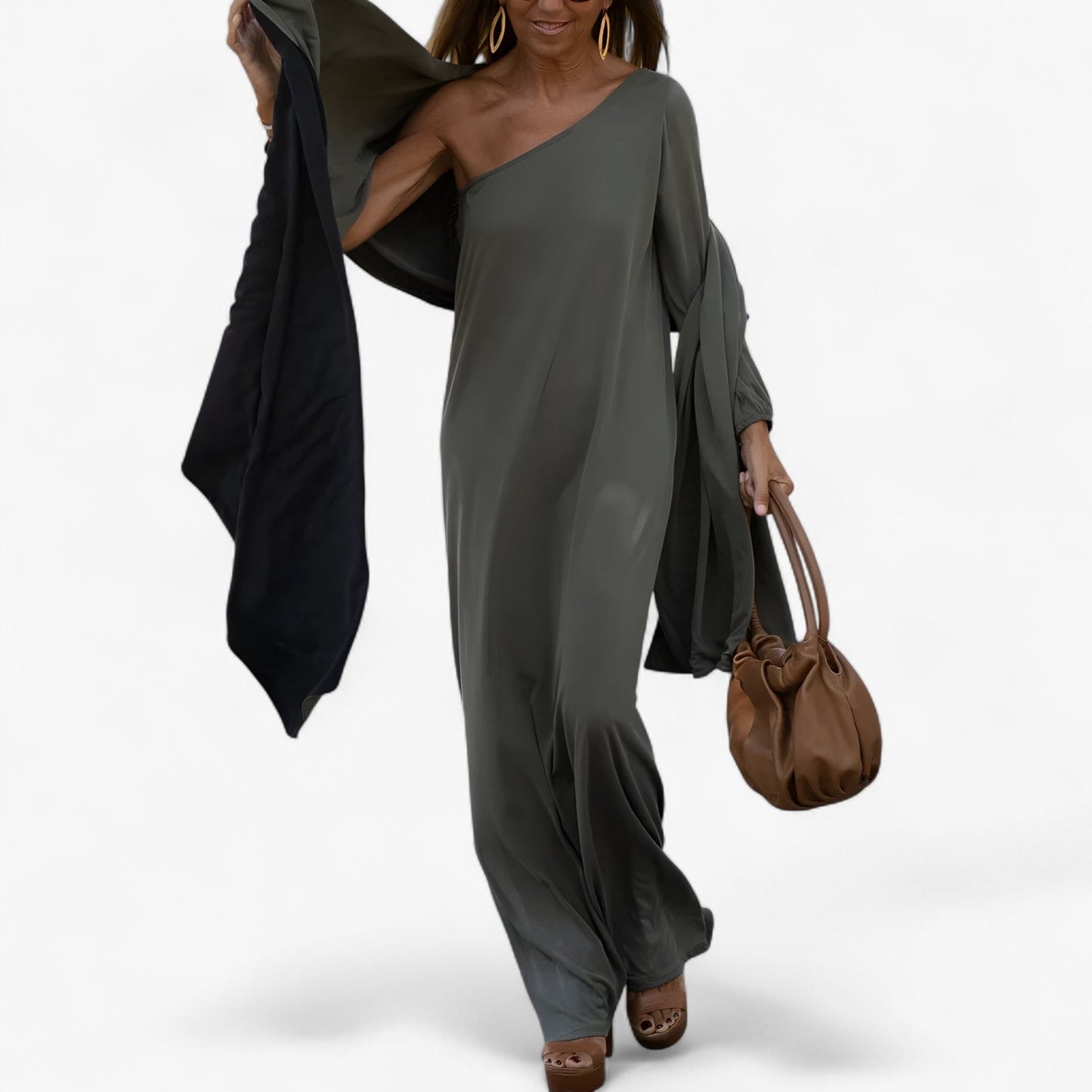 Anika | Ein-Knopf Schulterkleid