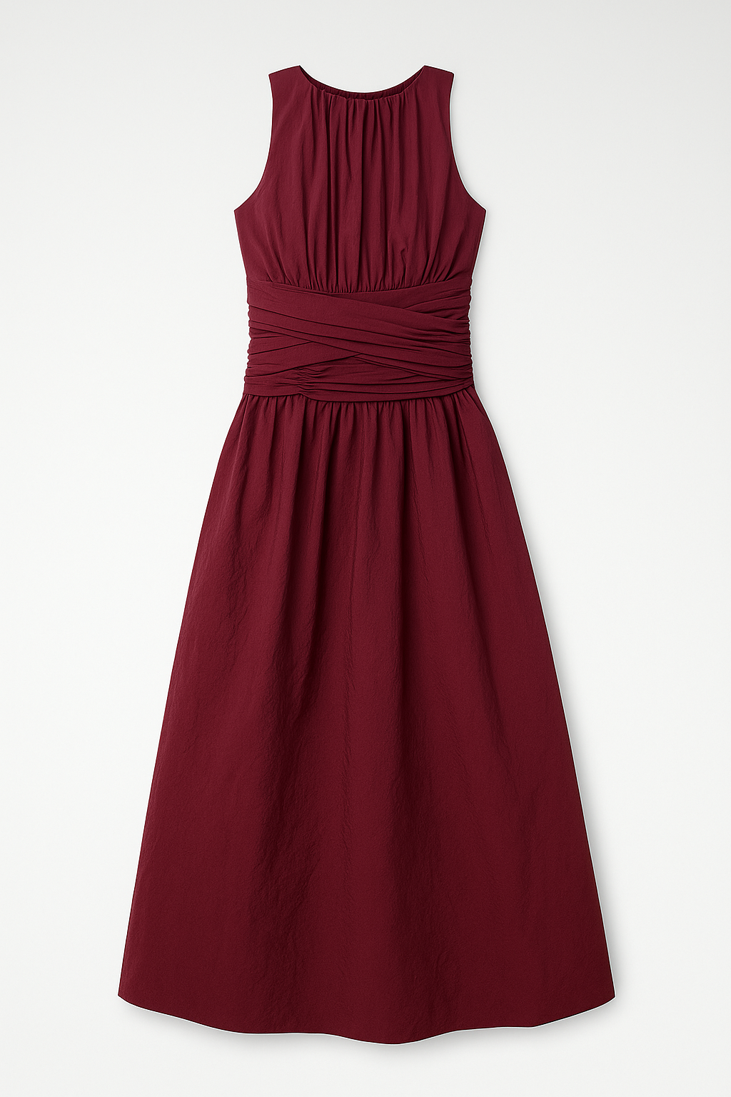 Selene | Figurbetontes Midikleid mit dünnen Trägern und seitlichem Schlitz