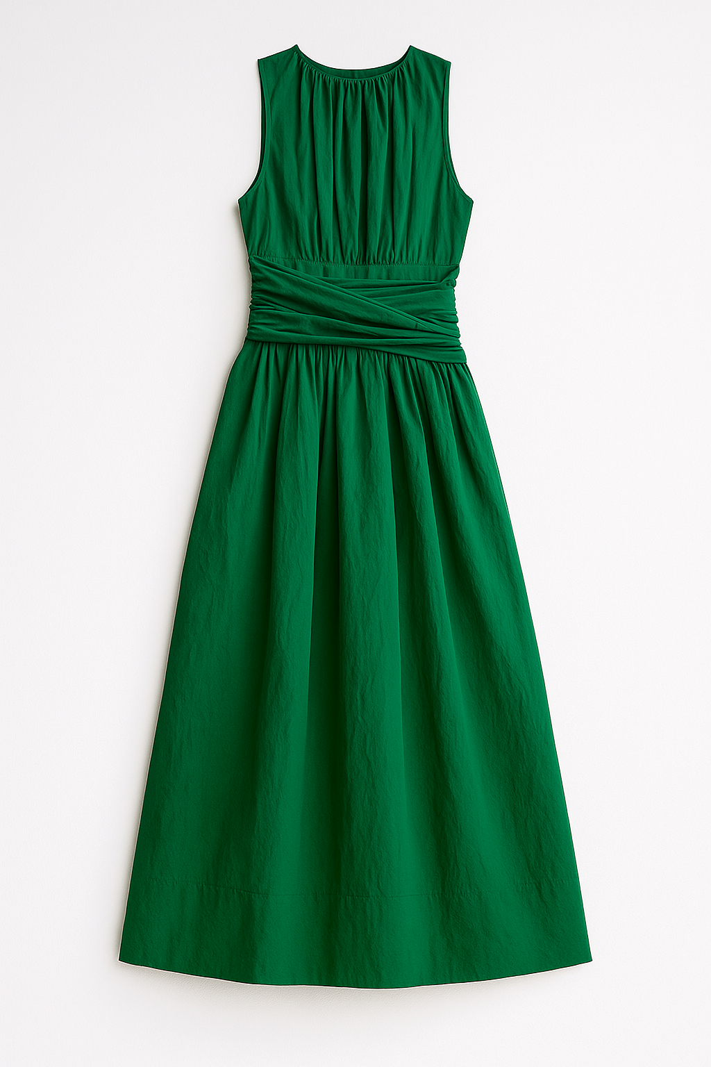 Selene | Figurbetontes Midikleid mit dünnen Trägern und seitlichem Schlitz