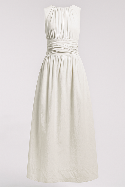 Selene | Figurbetontes Midikleid mit dünnen Trägern und seitlichem Schlitz