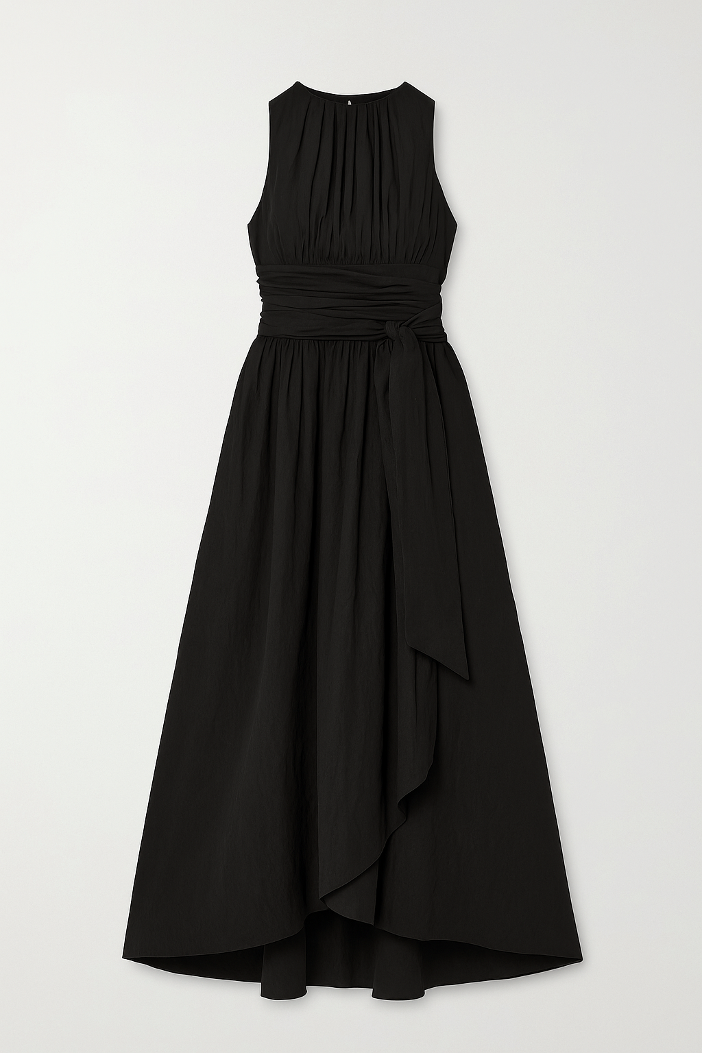 Selene | Figurbetontes Midikleid mit dünnen Trägern und seitlichem Schlitz