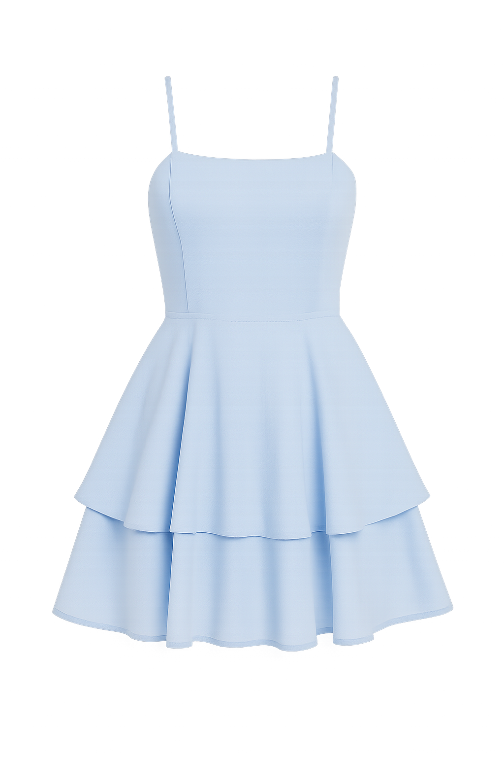 Sienna | Kurzes Sommerkleid mit Spaghettiträgern und Volantrock