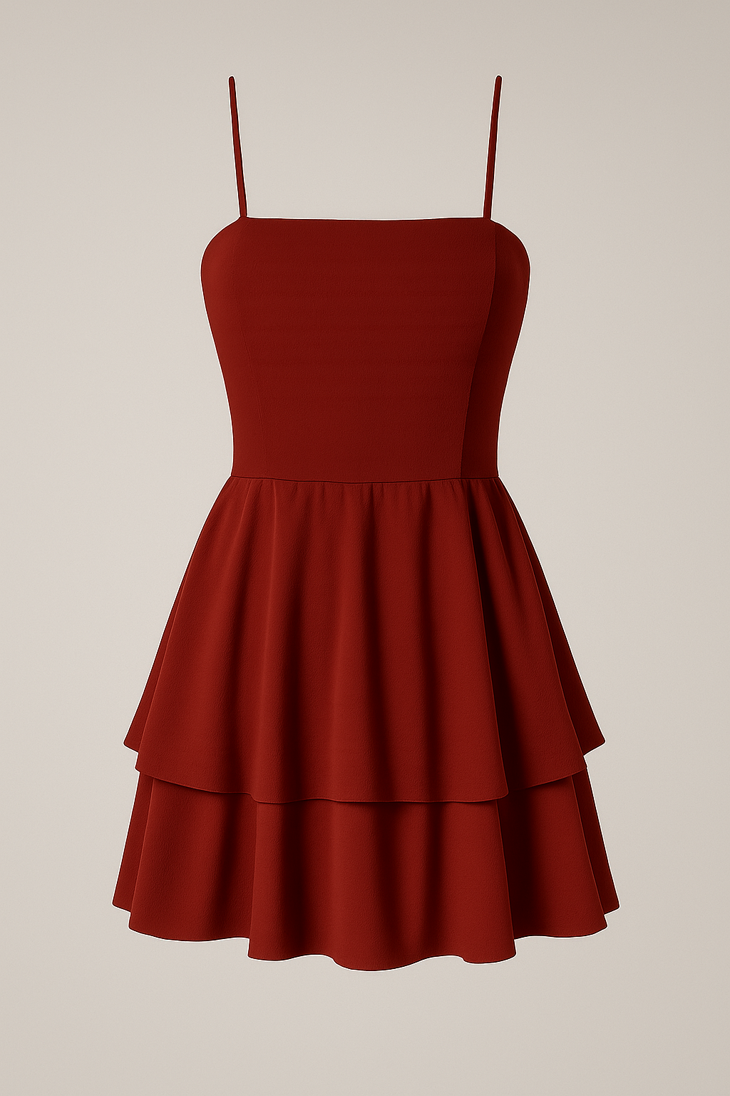 Sienna | Kurzes Sommerkleid mit Spaghettiträgern und Volantrock