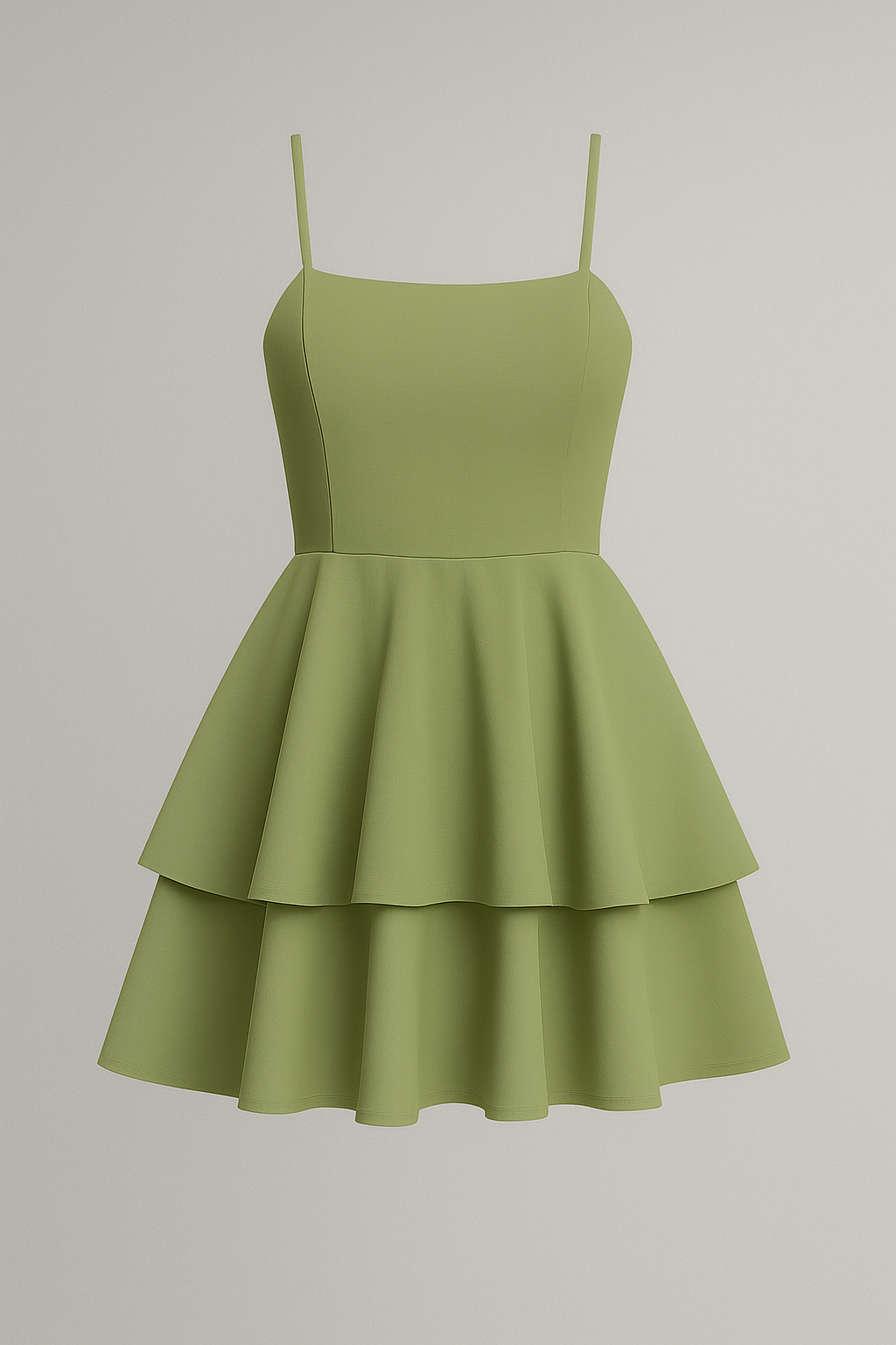 Sienna | Kurzes Sommerkleid mit Spaghettiträgern und Volantrock