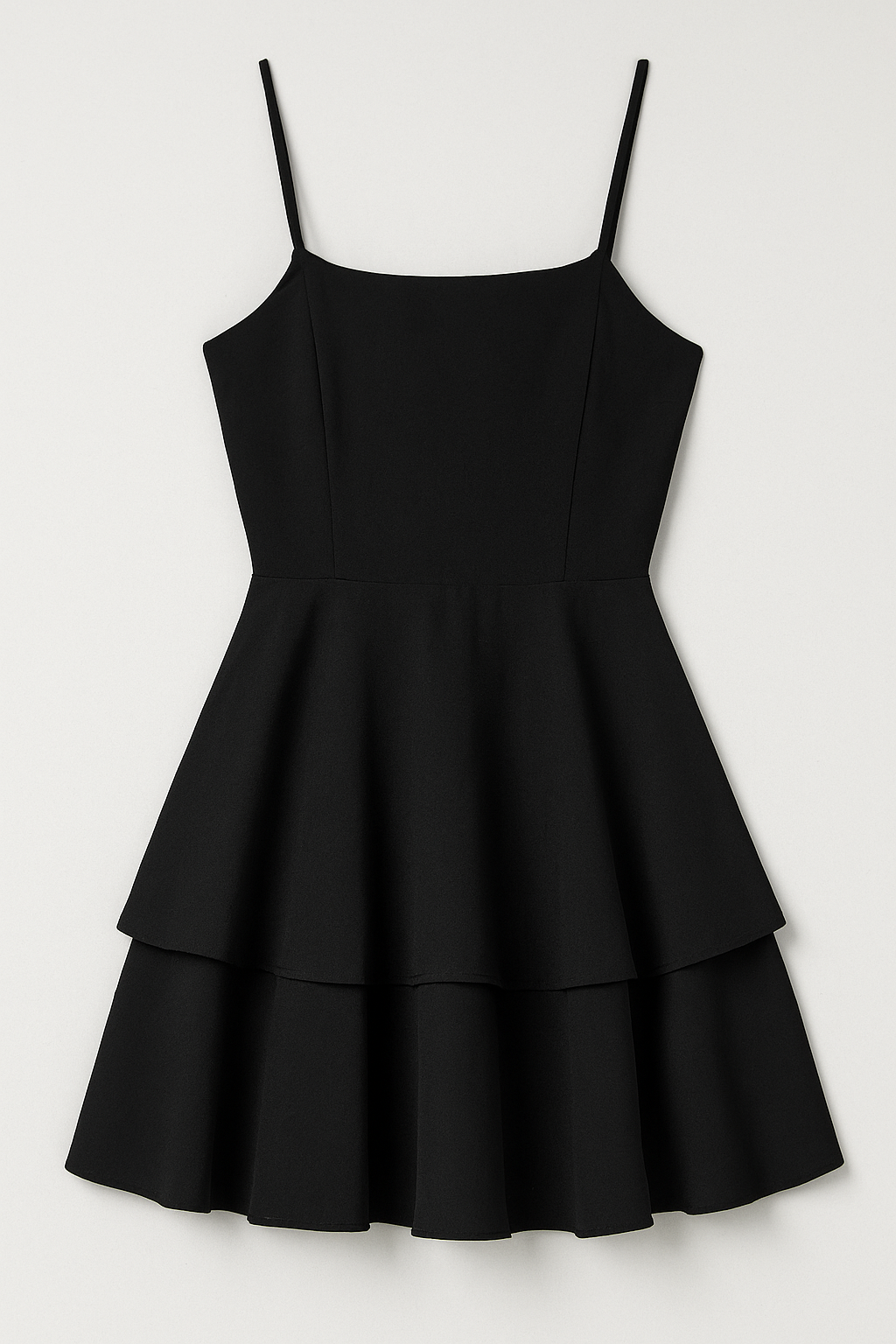 Sienna | Kurzes Sommerkleid mit Spaghettiträgern und Volantrock