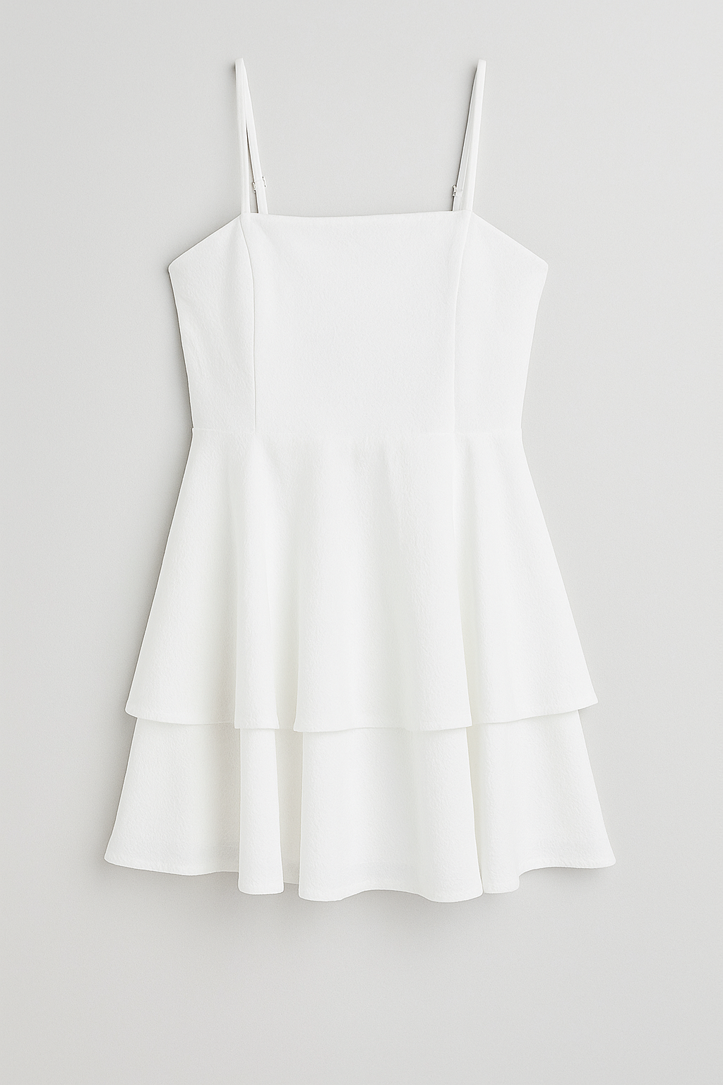 Sienna | Kurzes Sommerkleid mit Spaghettiträgern und Volantrock