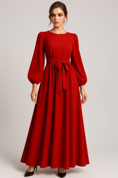 Clara | Elegantes Maxikleid mit Gürtel
