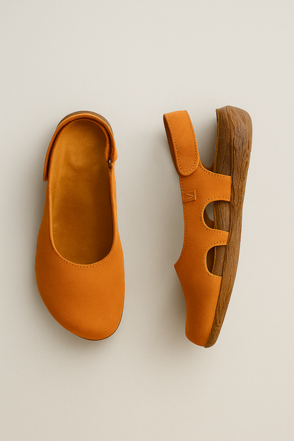 Ophelia | Keilsandalen aus Kunstleder mit Korkabsatz