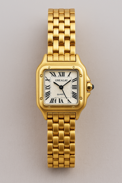 George | Luxuriöse zweifarbige Uhr mit goldenen Akzenten