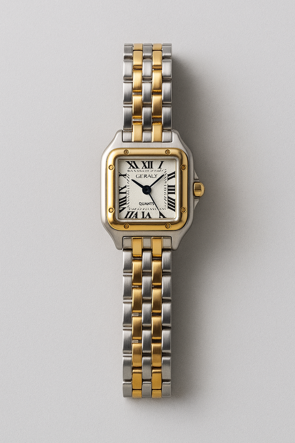 George | Luxuriöse zweifarbige Uhr mit goldenen Akzenten