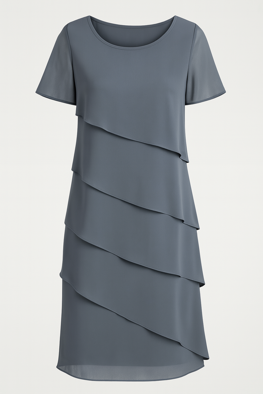 Liana | Elegantes Chiffonkleid mit Lagenlook in edlen Farben