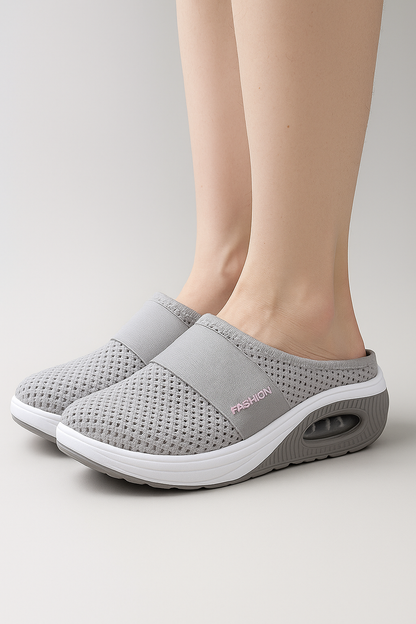 AeroFlex | Mesh Slip-On Platform Clog mit Luftpolstersohle