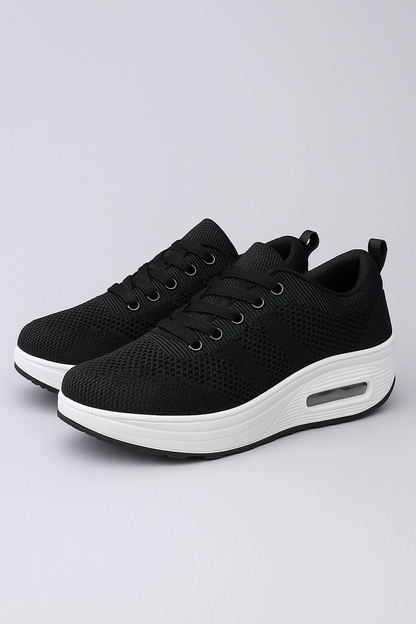 Demi | Damen Sportschuhe mit Keilabsatz und Atmungsaktivem Mesh