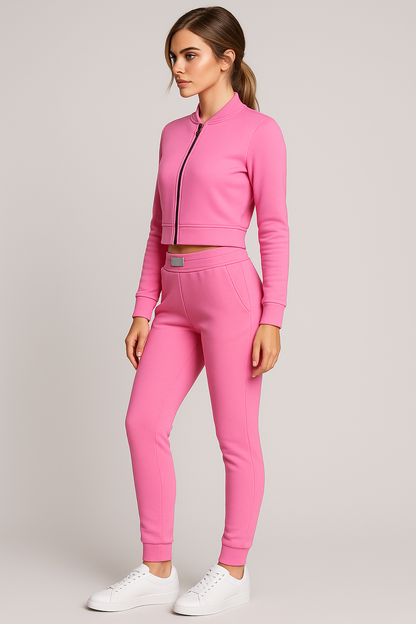Visilisa | Damen Freizeit-Trainingsanzug mit Zip-Jacke und Jogginghose