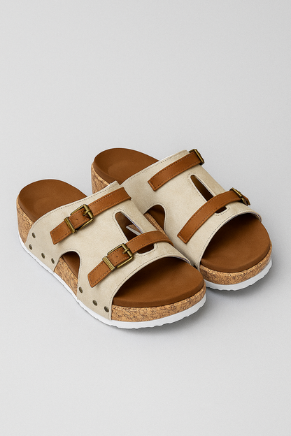 Juliet | Keilsandaletten mit Schnallenriemen für Damen