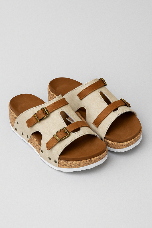 Juliet | Keilsandaletten mit Schnallenriemen für Damen