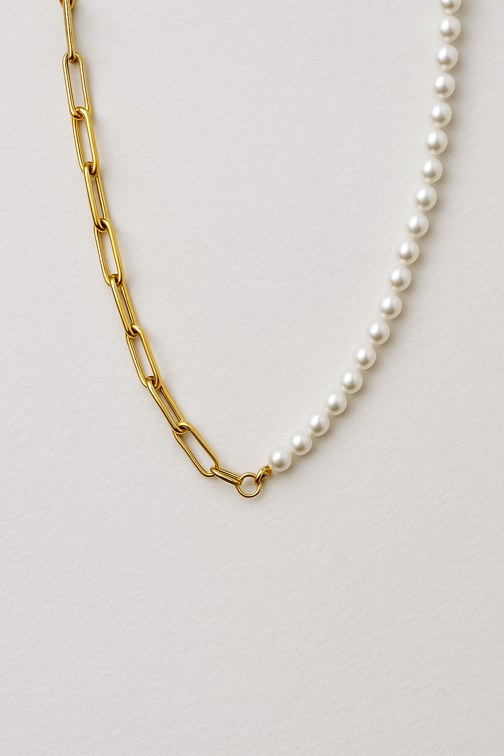 Louis | Hybrid-Perlenkette mit Gliederkette