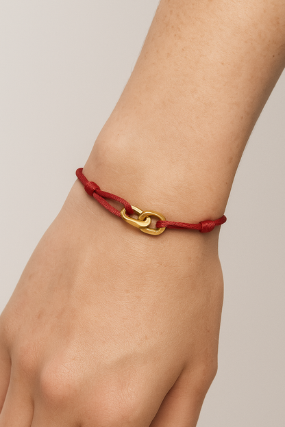Lowen | Kordelarmband mit Bicolor-Glied