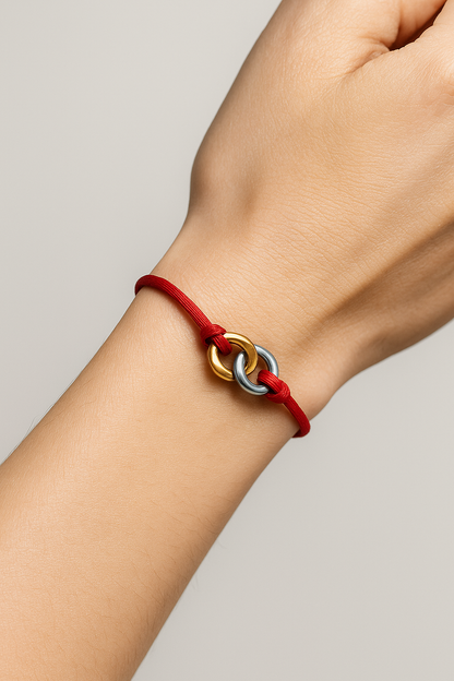 Lowen | Kordelarmband mit Bicolor-Glied