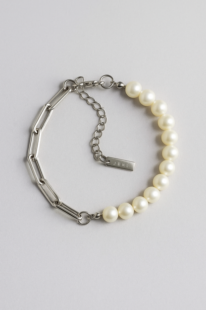 Louis | Elegantes Armband mit Perlen und Gliederkette