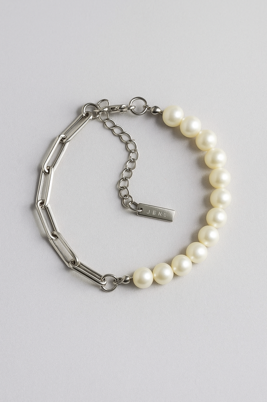 Louis | Elegantes Armband mit Perlen und Gliederkette