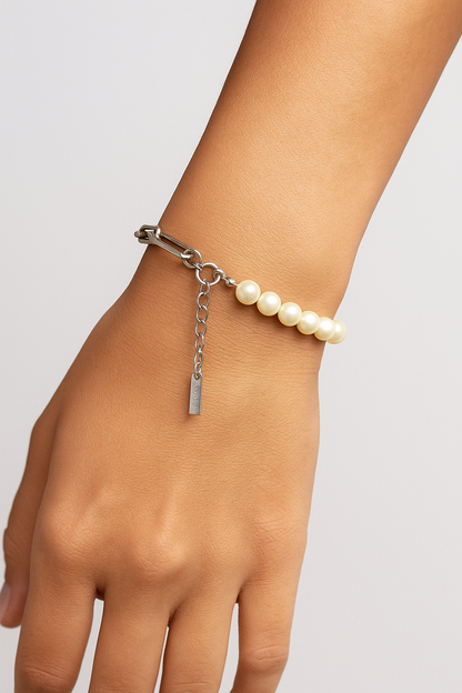 Louis | Elegantes Armband mit Perlen und Gliederkette