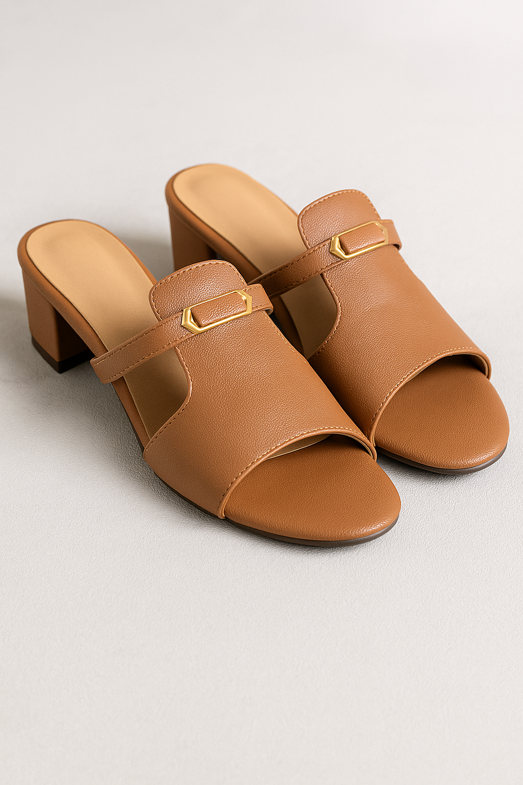 Merritt | Damen Blockabsatz-Sandalen in Braun mit Riemchen