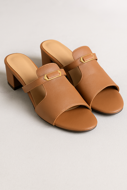 Merritt | Damen Blockabsatz-Sandalen in Braun mit Riemchen