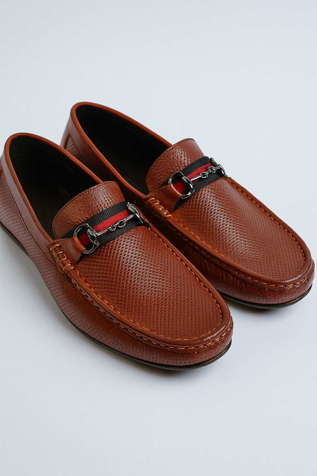 Harison | Herren Leder-Driving-Loafers in Braun mit Zierdetail