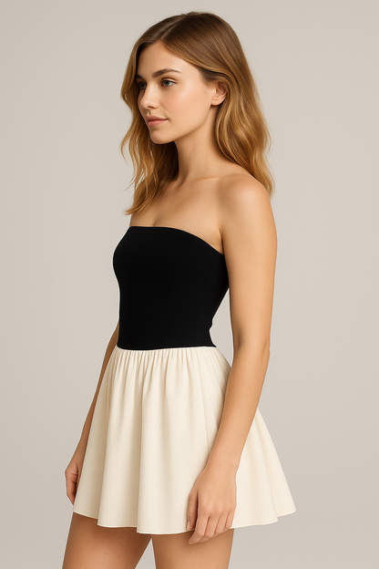 Elowen | Elegantes Bandeau-Top mit ausgestelltem Minirock