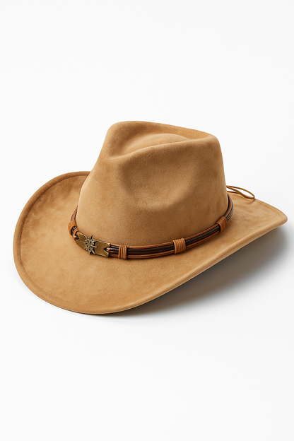 Steen | Klassischer Cowboyhut aus Wildleder mit Zierband
