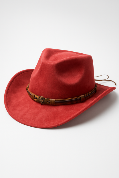 Steen | Klassischer Cowboyhut aus Wildleder mit Zierband