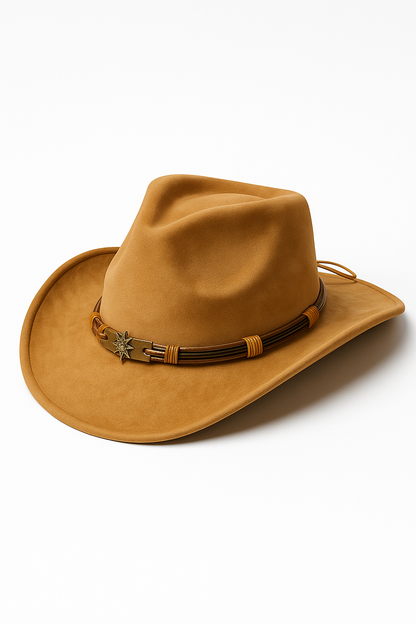 Steen | Klassischer Cowboyhut aus Wildleder mit Zierband