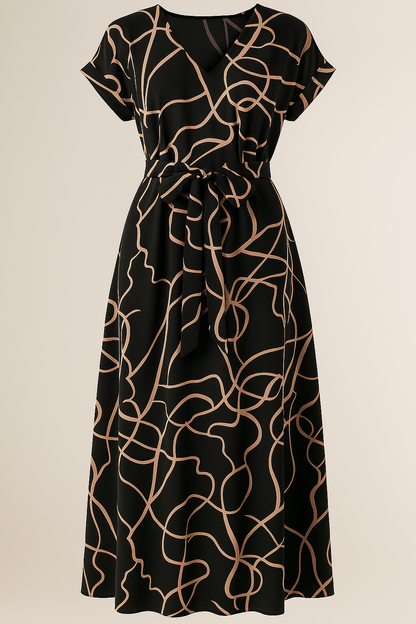 Eliana | Damen V-Ausschnitt Maxikleid